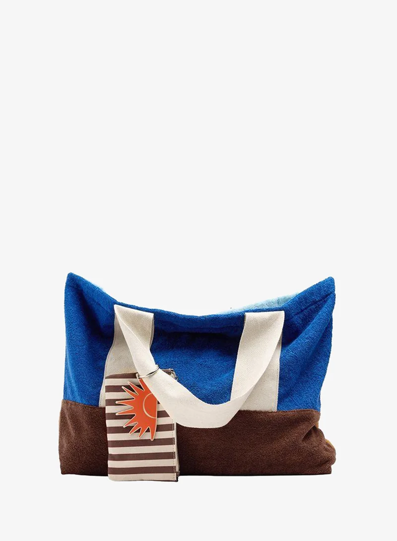 Parfois Blue Shopper Bag With Contrast Pendant for Women | Best Price UAE