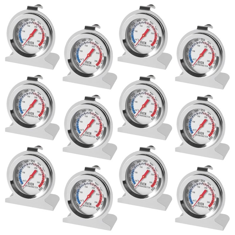 DORHEA 12Pcs Oven Thermometer 100-600°F/50-300°C Stainless Steel Kitchen Cooking Thermomete OvenTemperature Gauge Grill Fry Chef Thermometer Oven Baking Chef Thermometer for Kitchen Cooking Baking - Image 1