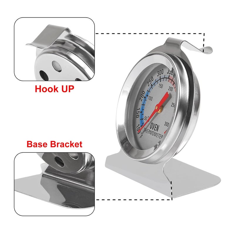 DORHEA 12Pcs Oven Thermometer 100-600°F/50-300°C Stainless Steel Kitchen Cooking Thermomete OvenTemperature Gauge Grill Fry Chef Thermometer Oven Baking Chef Thermometer for Kitchen Cooking Baking - Image 4