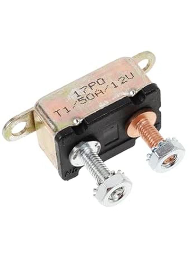 قاطع دائرة مصغر يعيد ضبط نفسه تلقائياً 12 فولت 50 أمبير لحماية بطارية السيارة والقارب من التيار الزائد - Image 1