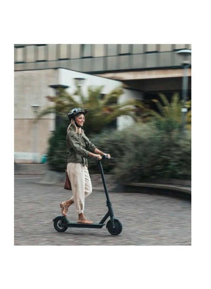 Spark - E⚡GLIDE SPARK Electric Kick Scooter with Flashing Turn Signals, 350W Brushless Motor, 30 Km Range, App Control, 40km/h Speed, Tubeless Tires - Includes Helmet, Reflective Jacket, and Key Lock - Gray - Image 1