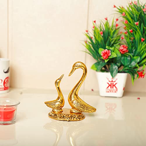 KridayKraft Love Birds Swanset Pair of Kissing Duck Metal Statue,Love for Romantic Gift to Boy Friend,Girlfriend,Animal Lover Friends, Decor Your Home,Office,Showcase,Animal Showpiece Figurines, - Image 4