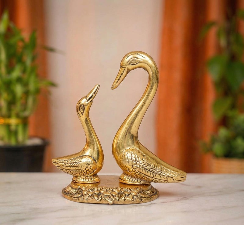 KridayKraft Love Birds Swanset Pair of Kissing Duck Metal Statue,Love for Romantic Gift to Boy Friend,Girlfriend,Animal Lover Friends, Decor Your Home,Office,Showcase,Animal Showpiece Figurines, - Image 3