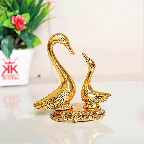 KridayKraft Love Birds Swanset Pair of Kissing Duck Metal Statue,Love for Romantic Gift to Boy Friend,Girlfriend,Animal Lover Friends, Decor Your Home,Office,Showcase,Animal Showpiece Figurines, - Image 5