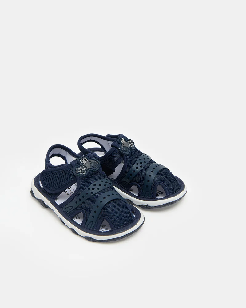 Redtag Infant Boys Navy Rubber Patch Sandals