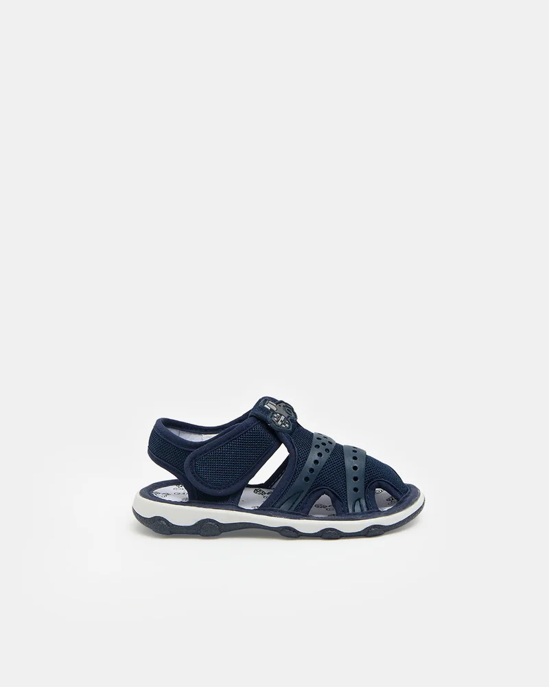 Redtag Infant Boys Navy Rubber Patch Sandals