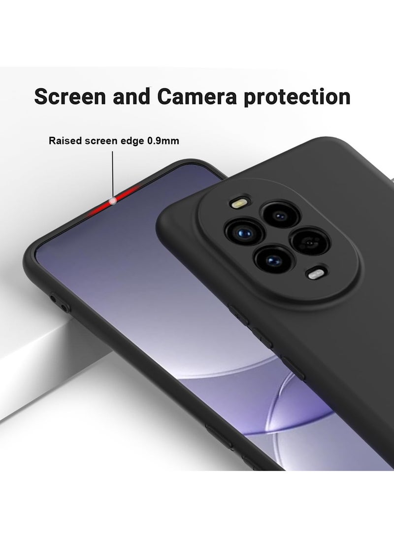 for Huawei Nova 13 Pro 4G Case Cover, Frosted Design Raised Full Camera Protection Slim Thin Soft Mobile Phone Case for Huawei Nova 13 Pro 4G, Black - Image 4