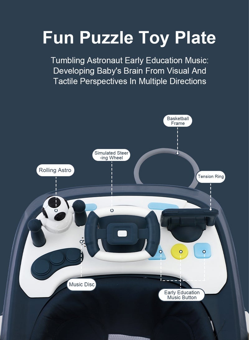 ما بيبي مشاية أطفال متعددة الوظائف 360 درجة تدور للمشاية الرضع مع سرعة قابلة للتعديل لوحة لعبة لغز المرح زر الموسيقى للتعليم المبكر - Image 5