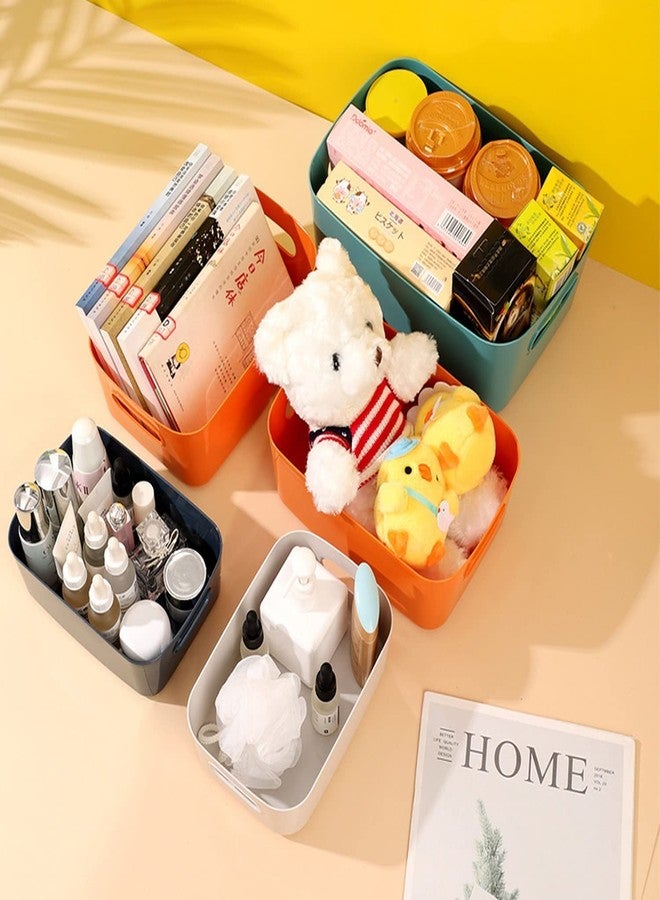 CRADIAX 3 Pieces Plastic Storage Basket Multipurpose Colorful for Kitchen & Home Organiser Box for Wardrobe, Fruits Vegetables, Toys, Stationary items Multicolor - Image 4