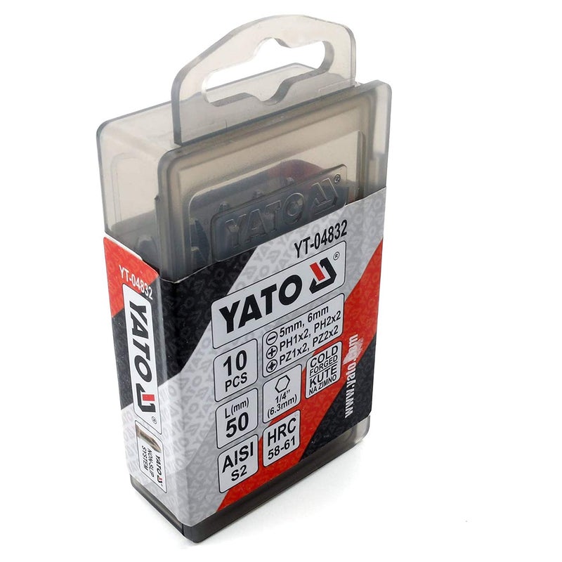 Yato YT-04832 Screwdriver Bits S2 Set 50mm 10 Pcs |Hand Tools|Screwdriver Bit|Precision Screwdriver|Impact Screwdriver|Screwdriver Machine|Industrial Tools|Impact Bits - Image 3