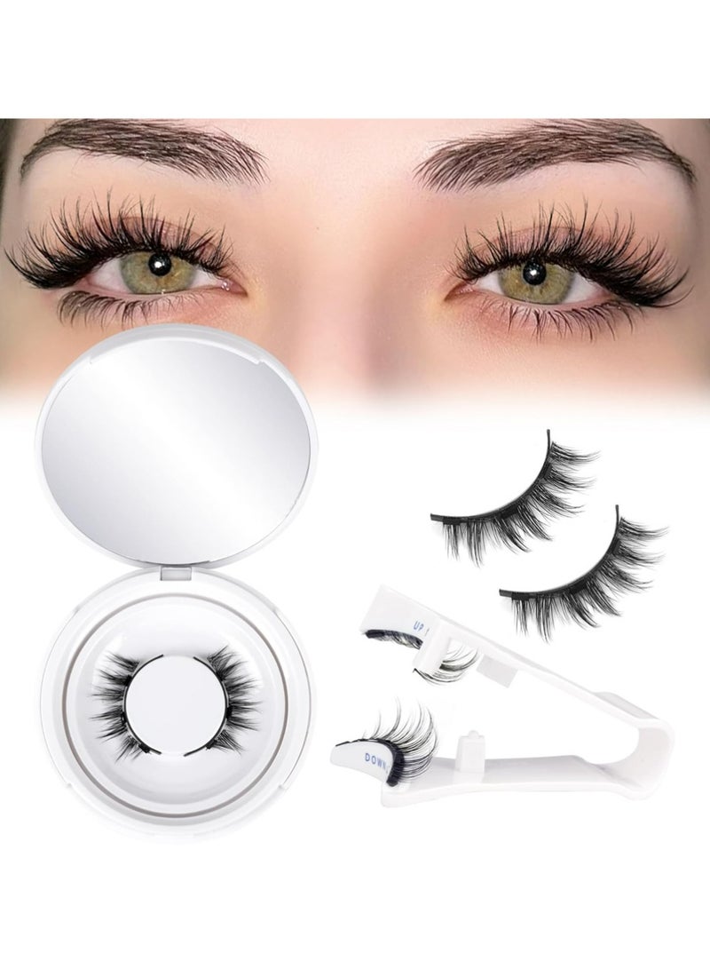 Dougez Magnetic Eyelashes with Applicator Reusable Magnetic Lashes without Eyeliner Natural Anime No Glue Needed Magnetic Lashes Manga Magnetic Eyelashes Kit - Image 1