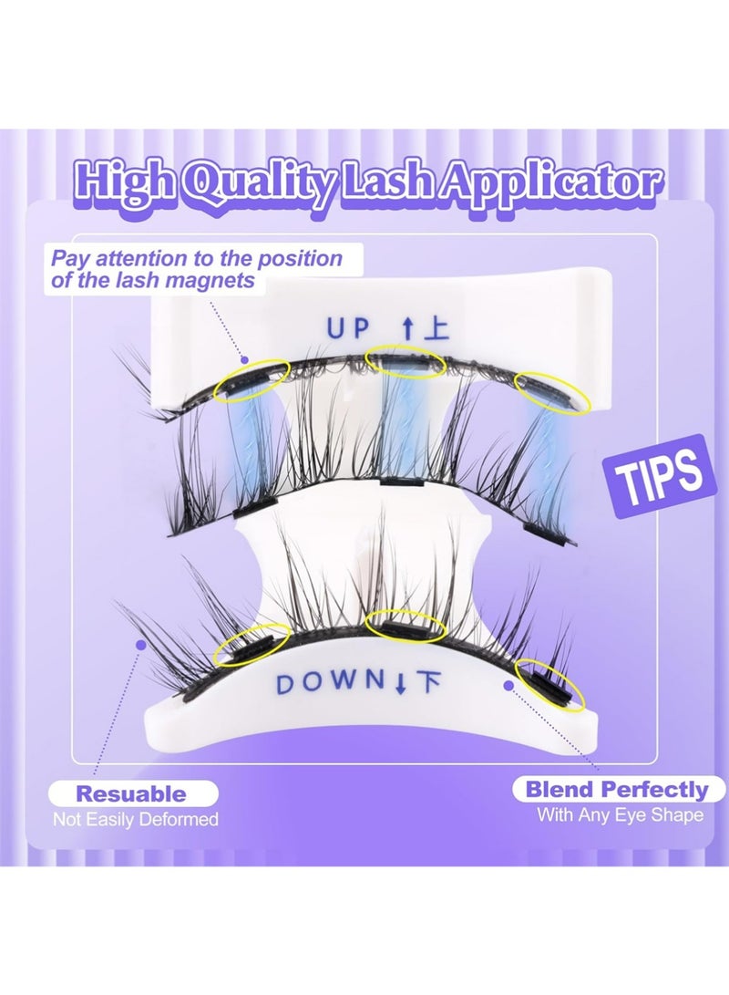 Dougez Magnetic Eyelashes with Applicator Reusable Magnetic Lashes without Eyeliner Natural Anime No Glue Needed Magnetic Lashes Manga Magnetic Eyelashes Kit - Image 5