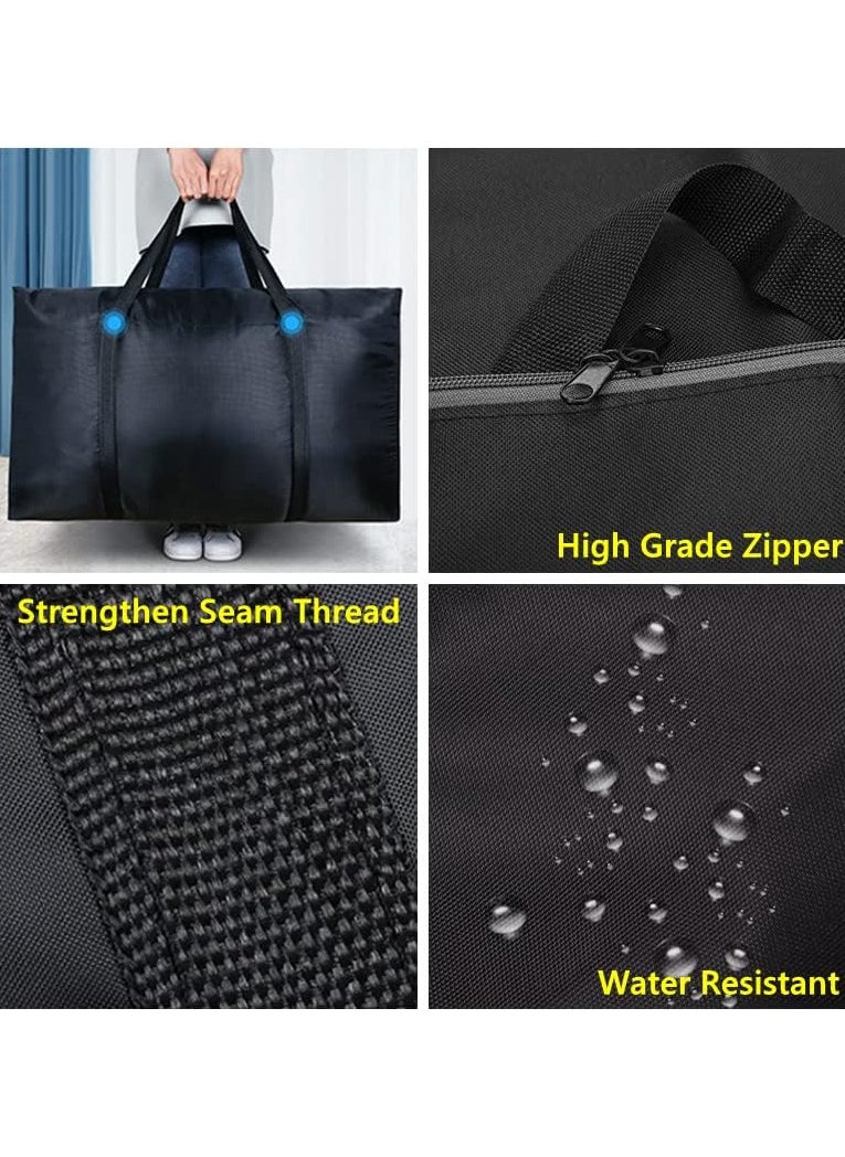 TOMSHOO - 2 Pakc Extra Large Storage Duffle Bag for Travel, Black Oversized Giant Big Traveling Duffle Bag - Image 1
