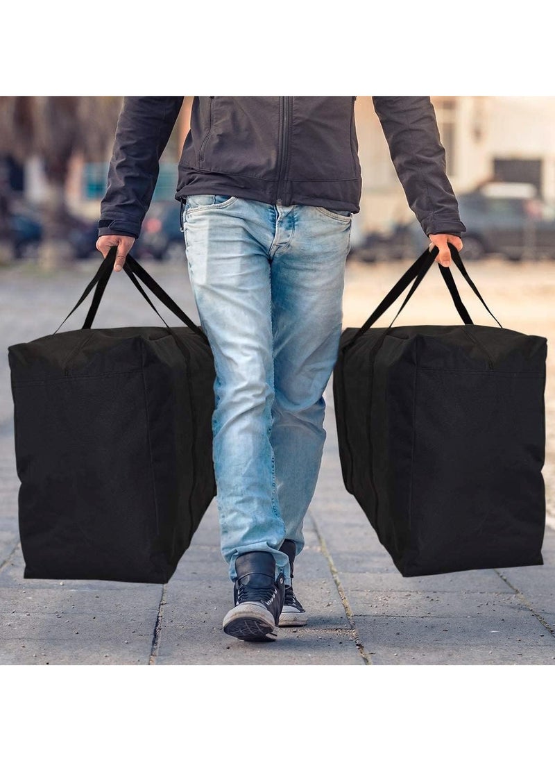TOMSHOO - 2 Pakc Extra Large Storage Duffle Bag for Travel, Black Oversized Giant Big Traveling Duffle Bag - Image 1