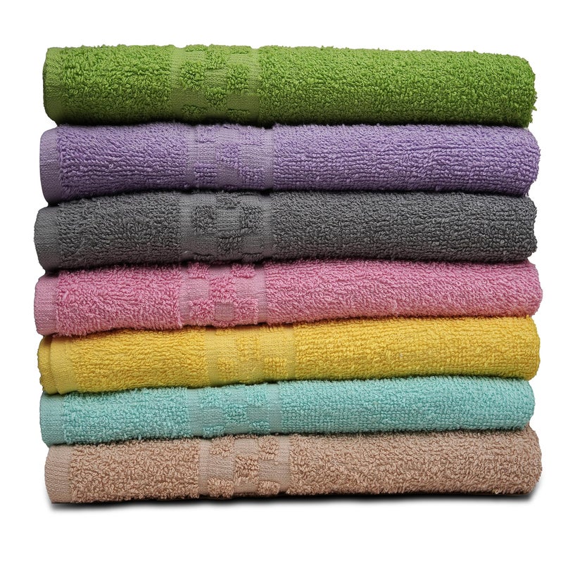 ZUPERIA 7-Pack Bath Towels - 30" x 54" - Ultra Soft 100% Cotton Large Bath Towels- Highly Absorbent for Bathroom, Pool, Gym, Spa, and Hotel Use (Colors Variety) - Image 2