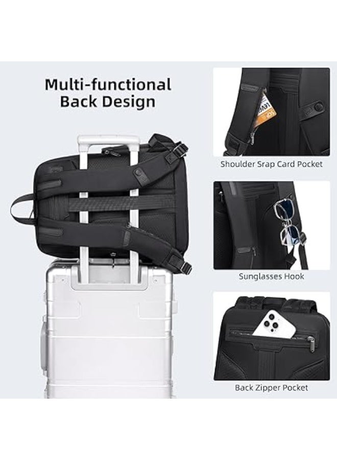 BANGE Slim Backpack for Men Business Backpack 15.6" Laptop Bag Upto 17L Backpack with 10.9" iPad Pocket,Water-resistant Backpack for Men Daily Use - Image 2