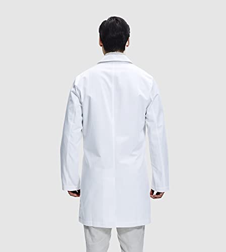 Dr. James Semi-Tailored Medical Science Lab Coat for Men Smartphone and Tablet Pockets Buttons 38 Inch - Image 2