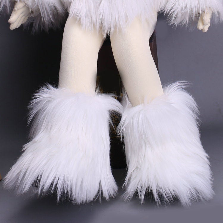 Children Shoes Boots Children'S Long Boots Furry Snow Boots For Women - Image 1
