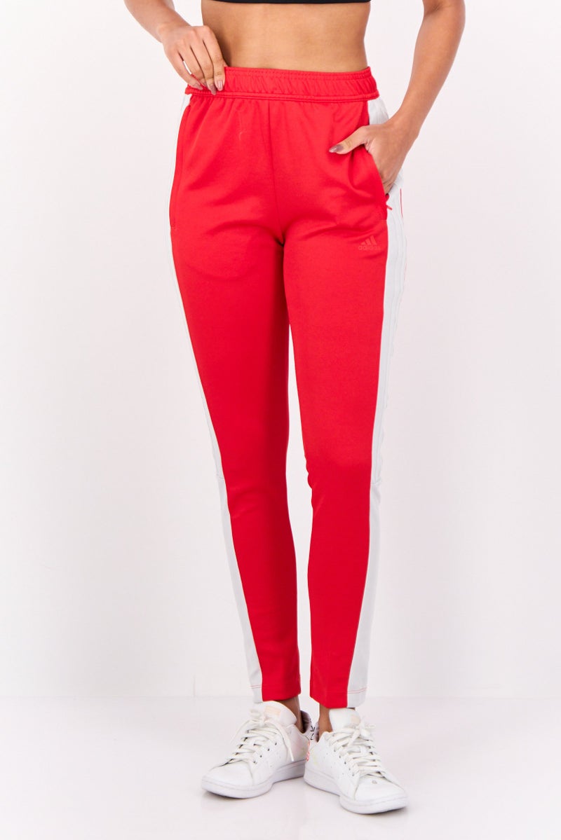 Adidas Women Sportswear Fit Drawstring Training Track Pants, Red - Image 1