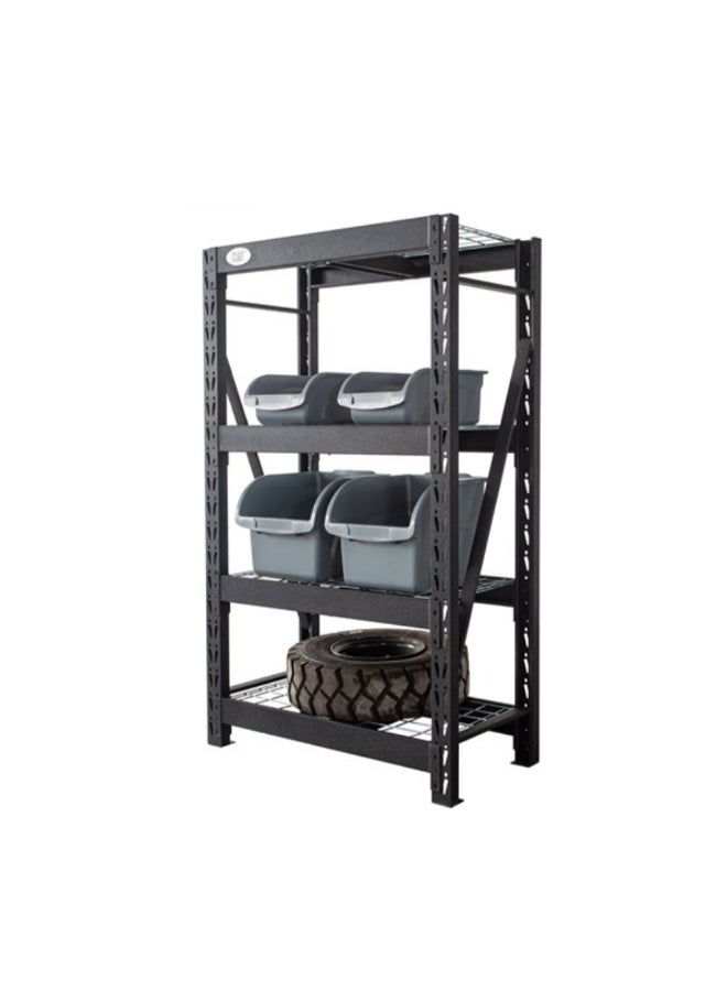 CAT 4-Tier Heavy-Duty Freestanding Industrial Shelving Unit Black 60 x 36 x 18 Inch CAT-361860S3WR - Image 5