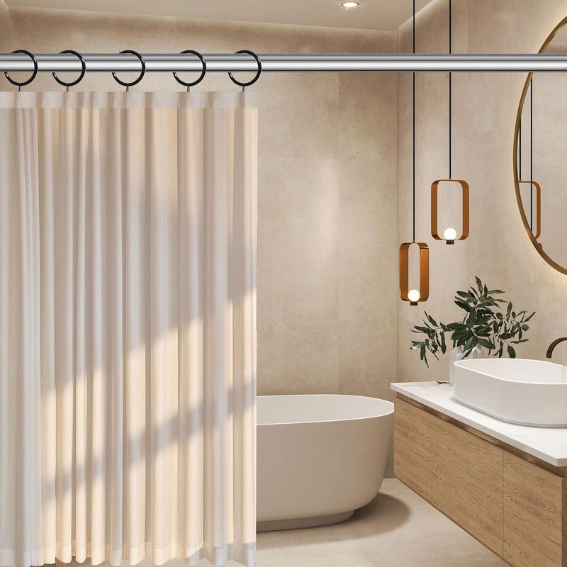 KAHIT Curtain Hooks for Drapes Curtain Rings with Hooks Black Curtain Rings Curtain Pin Hooks Bathroom Curtain Hooks for Wall Drapery Pins Curtain Rod Rings Matte Metal Curtain Hooks (20, Gold) - Image 5