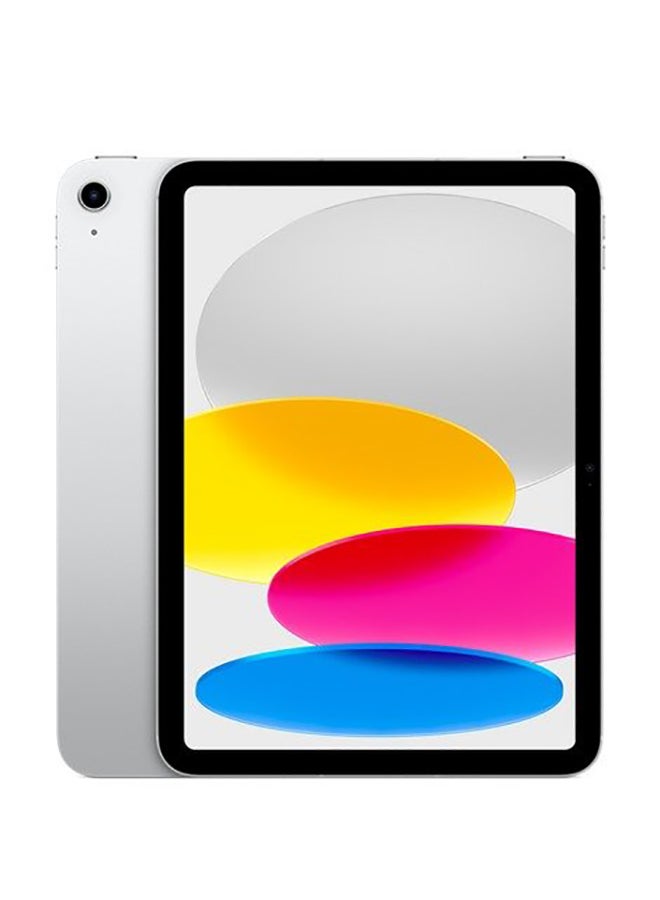 ابل  iPad 2022 (الجيل العاشر) مقاس 10.9 بوصة باللون الفضي وسعة 256 جيجابايت يدعم تقنية 5G - الإصدار العالمي - Image 1
