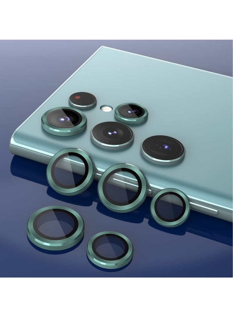 ELTRAZONE 2-Pack [6+4 ]  Samsung Galaxy S22 Ultra Camera Cover Lens Protector, Aluminum Alloy + Tempered Glass Camera Lens Protector - Image 5