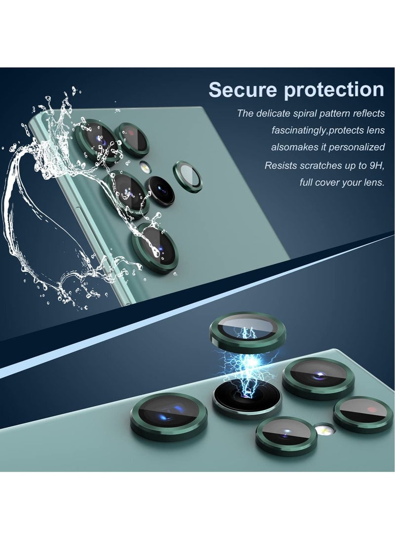 ELTRAZONE 2-Pack [6+4 ]  Samsung Galaxy S22 Ultra Camera Cover Lens Protector, Aluminum Alloy + Tempered Glass Camera Lens Protector - Image 3