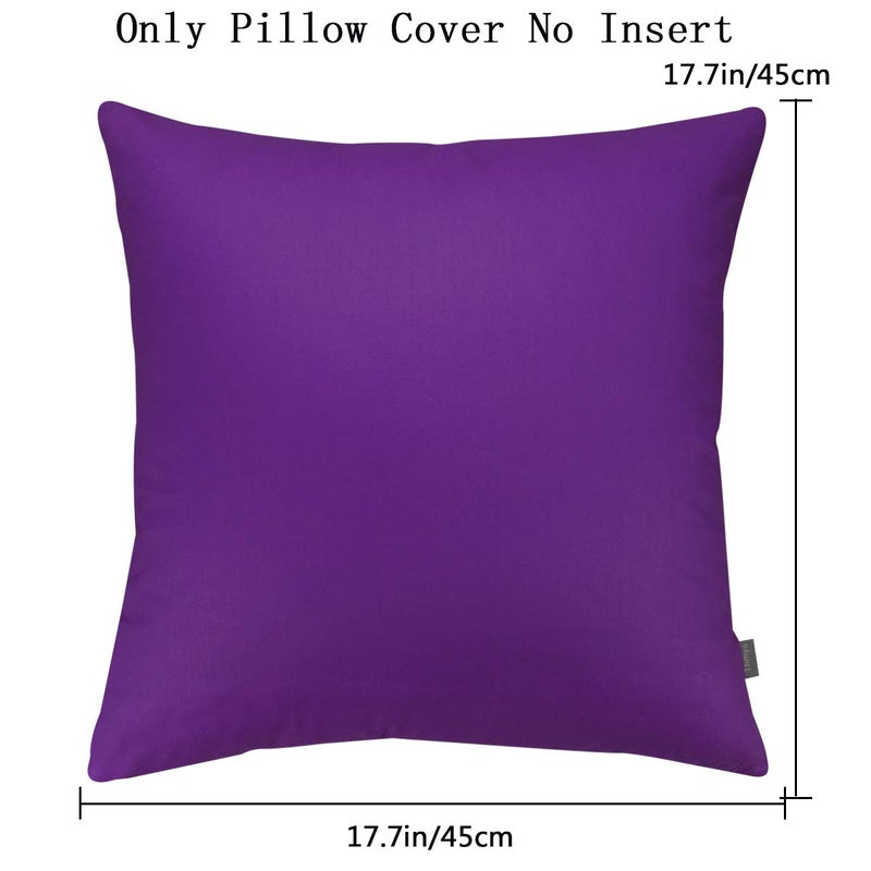 Thmyo 4-Pack 100% Cotton Comfortable Solid Decorative Throw Pillow Case Thmyo Square Cushion Cover Pillowcase Sublimation Blank Pillow Covers DIY Throw Pillowcase for Couch Sofa(18x18 inch/ 45x45cm Violet) - Image 5