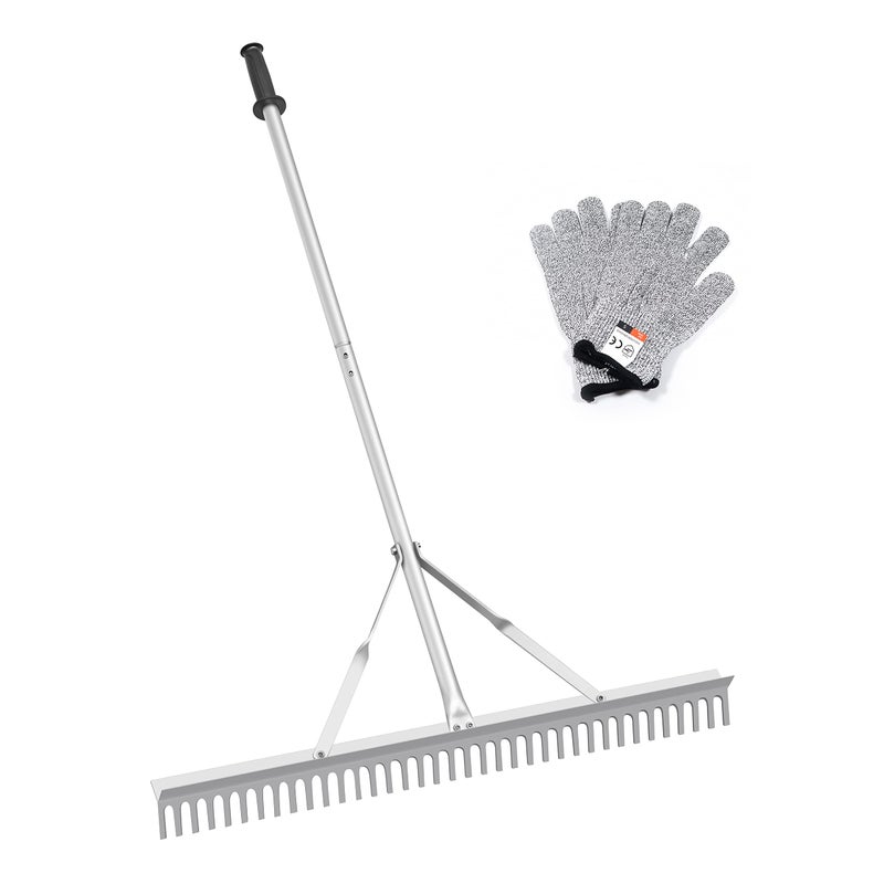 RUIJIU Landscape Rake 36 Inch Head, Leaf Rakes for Lawns with 67 Inch Handle,Aluminum Yard Tool for Loosening Soil, Landscaping Lawn Care , Lake Garden Pond and Beach Care - Image 1