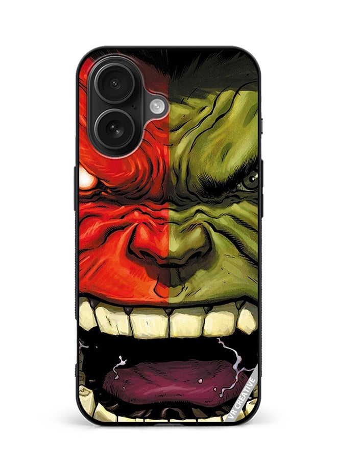 Protective Case Cover For Apple iPhone 16 Hulk Design Multicolour