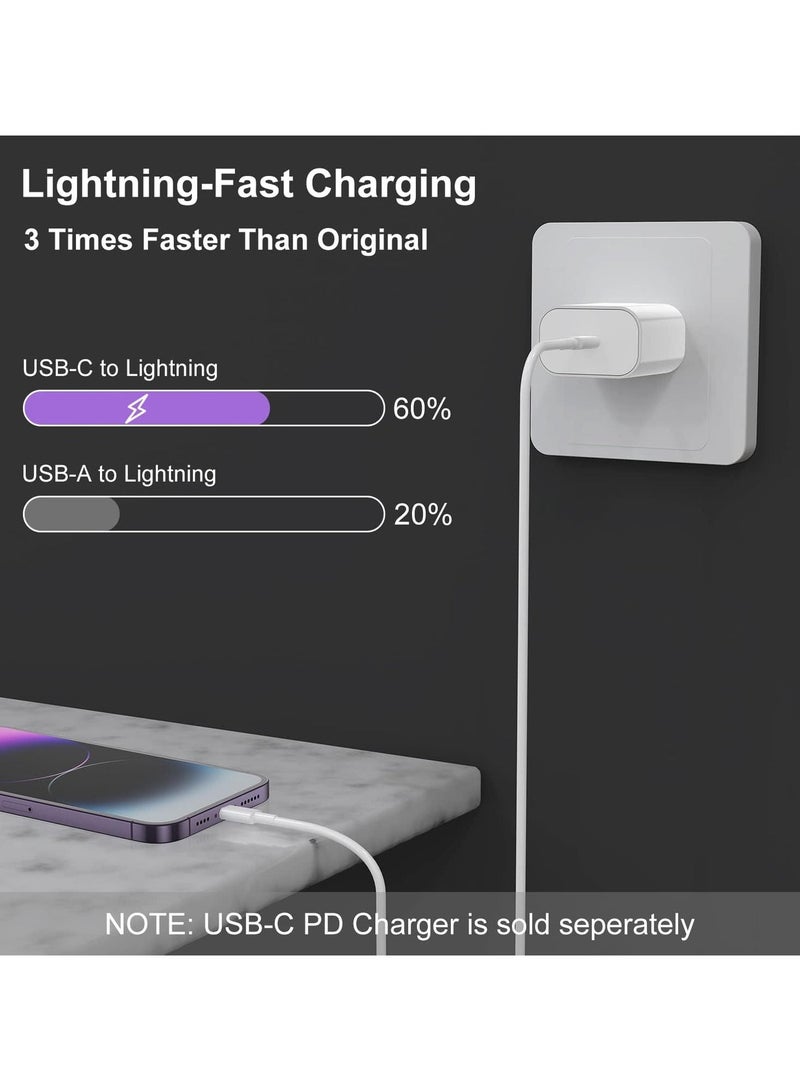 keloray USB C to Lightning Cable 3FT 1 Pack [Apple MFi Certified], Power PD 30W Delivery iPhone Cables Type C iPhone Charger Cord Fast Charging Compatible iPhone 14 13 12 11 Pro Max X XS XR 8 7 6s Plus SE - Image 2