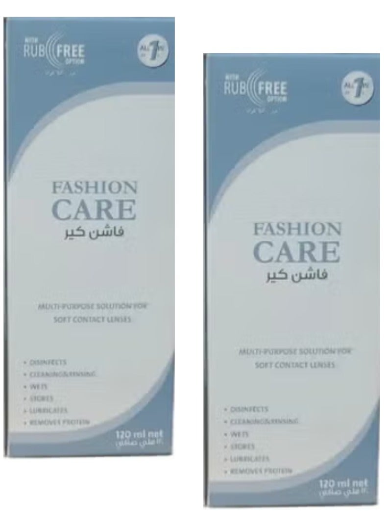 Fashion Care Two packages of sanitizer solution for Fashion Care lenses 120 ml  - Image 1