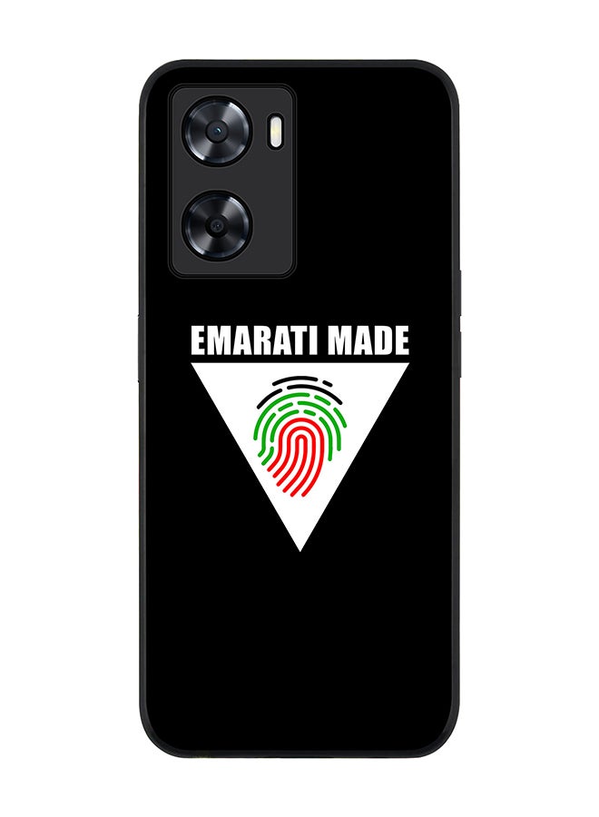 Stylizedd Rugged Black edge case for OnePlus Nord N20 SE Slim fit Soft Case Flexible Rubber Edges Anti Drop TPU Gel Thin Cover - Emarati Made Triangle - Image 1