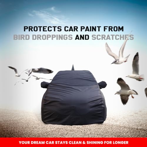 Autofact Baleno Waterproof Car Cover with Mirror & Antenna Pockets, Grey Color, 4x4 American Matty,Triple Stitched, Compatible with Maruti Baleno Car Cover (2015 to 2024), Baleno Car Accessories - Image 4