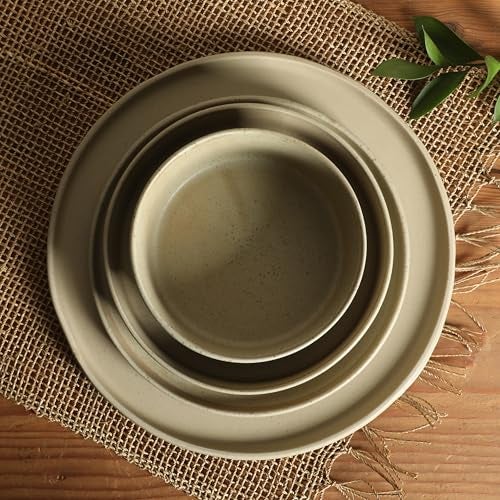 Gibson Elite Tatum Premium Porcelain Matte Reactive Glaze 16-Piece (Service for 4) Plates and Bolws Stackable Dishes Ceramic Dinnerware - Green - Image 5