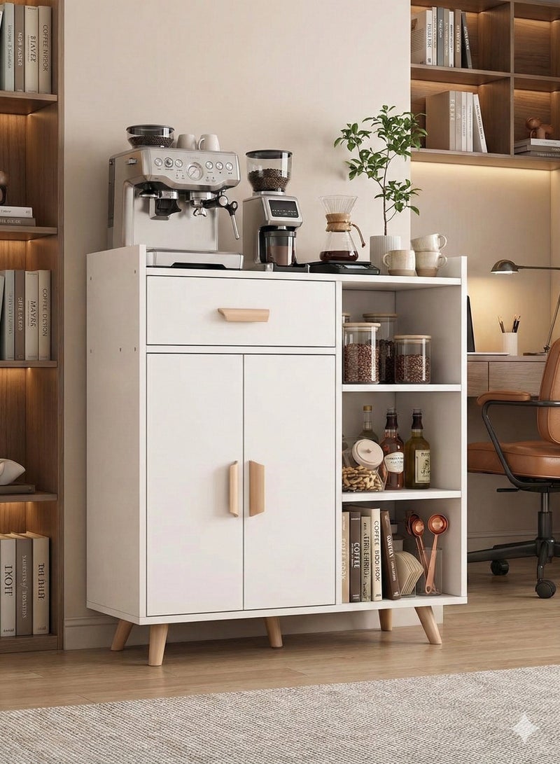 EXPERT Multifunctional kitchen cabinet for home and dining room, coffee corner cabinet with storage drawer, side cabinet with adjustable tier, kitchen storage cabinet for dining room, kitchen microwave oven storage rack-EI-208 - Image 2