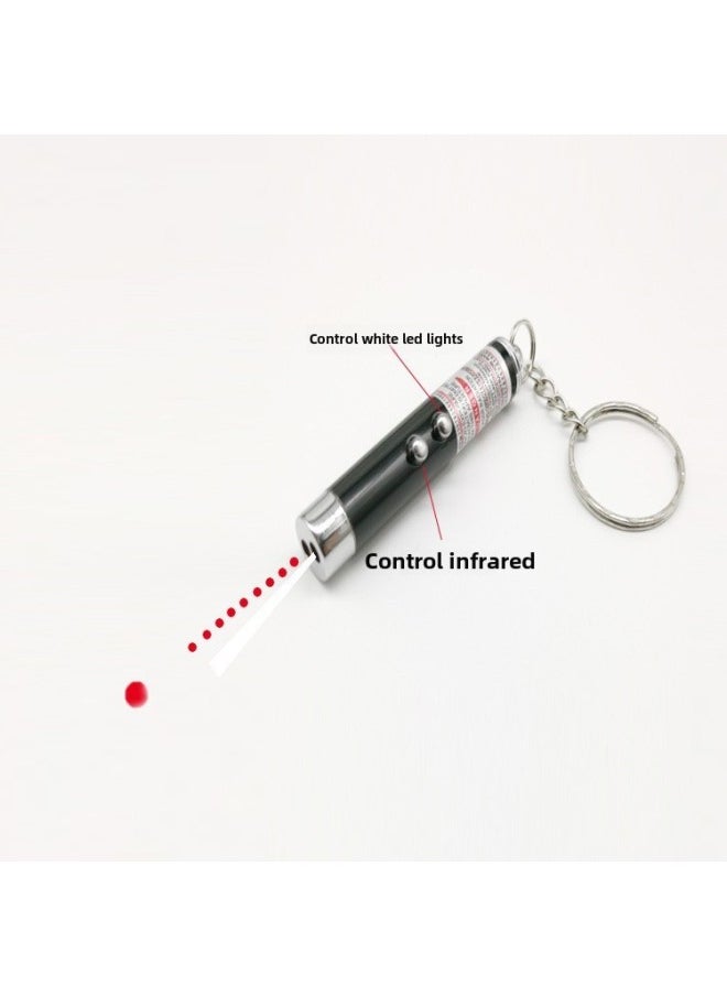 Generic - Mini Aluminum Alloy Infrared Teaching Pen Cat Laser Pointer Pet Supplies LED Flashlight Key Light-Color:Blue - Image 1