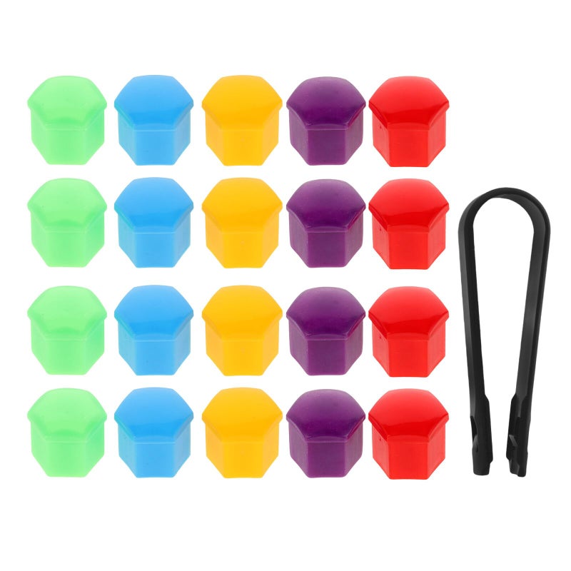 20PCS 19mm Hexagonal Plastic Wheel Lug Nut Covers Rustproof Dustproof Hub Caps for SUV Truck - Image 2