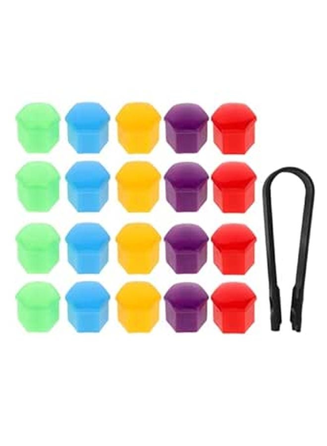 20PCS 19mm Hexagonal Plastic Wheel Lug Nut Covers Rustproof Dustproof Hub Caps for SUV Truck - Image 1
