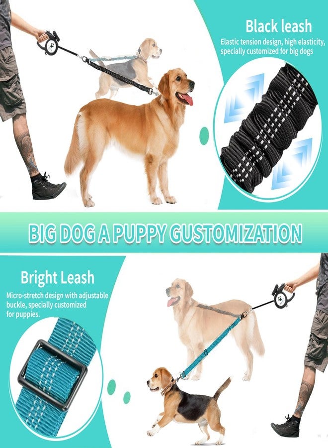 AKEISHE Double Leash for Two Dogs, 2-in-1 No Tangle Design with Bungee Shock Absorber & Adjustable Strap for Walking, Running, Training (Purple) - Image 5