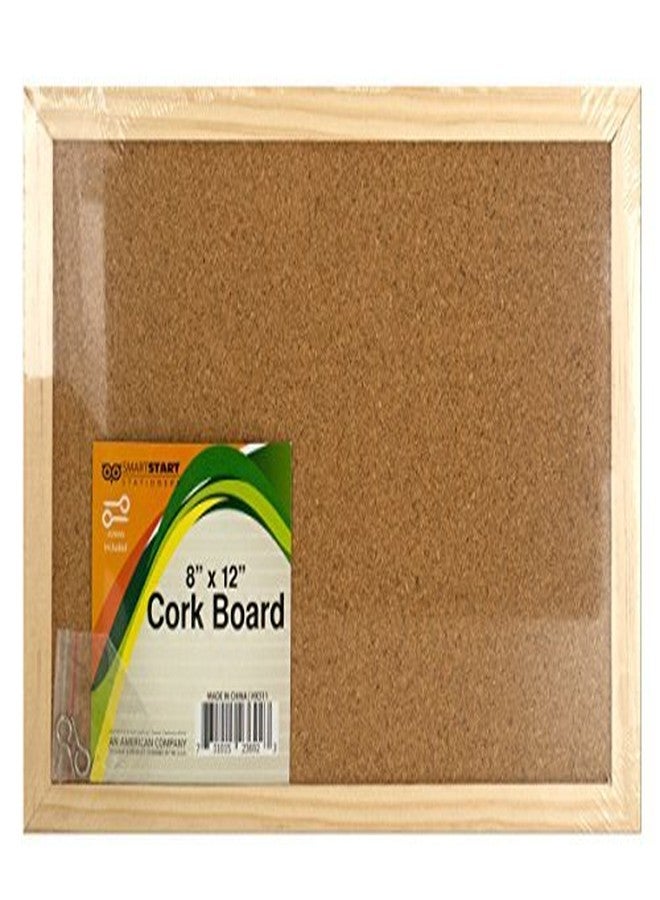Kole Cork Bulletin Notice Board, 8 X 12 Inches, Wooden Frame; Screws Included (1 Board) - Image 1