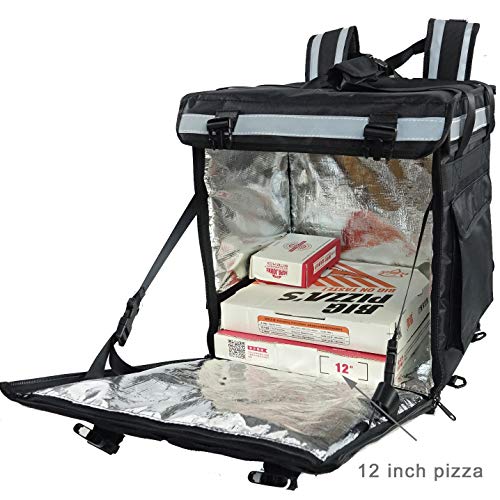 Packir PK-65Abl:10"-12" Pizza Delivery backpack Bag 16" L x 12" W x 18" H, Open from Top and Side. Insulated Food Delivery Box, Insulated Cabinet for Catering, Restaurant, Delivery Bike Drivers - Image 4