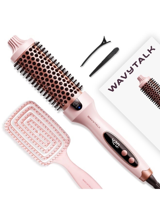 wavytalk Professional Thermal Round Brush 1.5 Inch with Negative Ions and Tourmaline Ceramic for Salon Blowout at Home (1 Piece) - Image 1