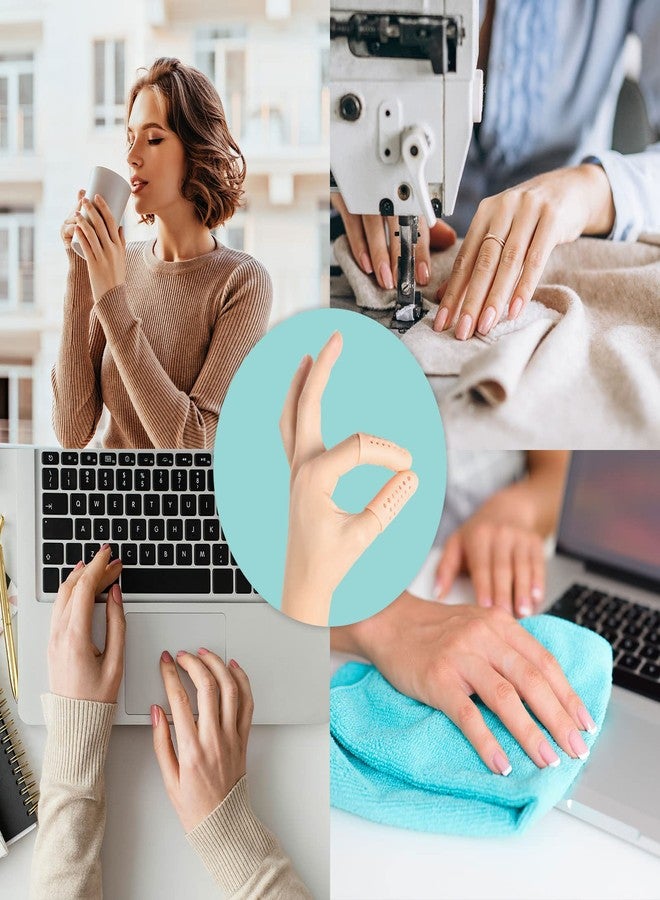 JWHOO Gel Finger Cots (Breathable, Latex Free), Finger Protectors with Hole(14PCS), Silicone Finger Gloves, Finger Covers for Hand Eczema, Trigger Finger, Finger Cracking, Finger Arthritis, Reusable. - Image 4