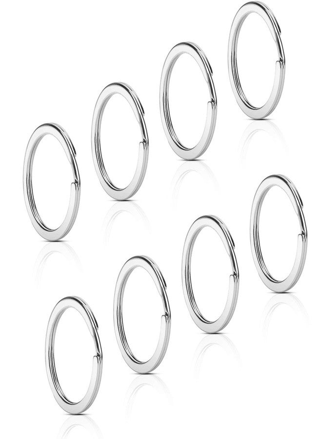 Sunmns 24 Pack Flat Key Rings Metal Split Ring for Home Car Keys Organizations, Jewelry Making, 1 Inch (Silvery) - Image 5