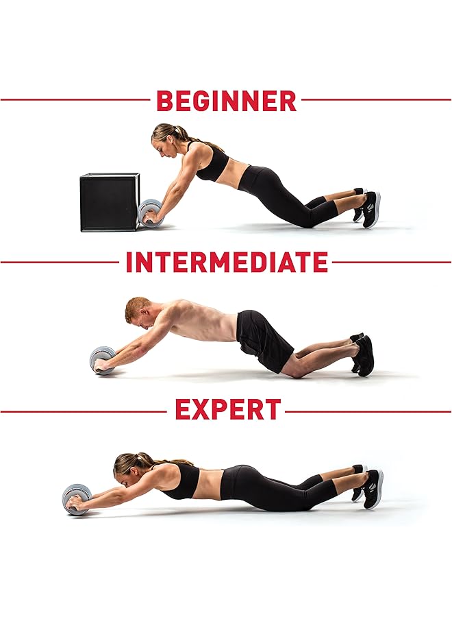 Perfect Fitness Ab Carver Roller Wheel With Built In Spring Resistance At Home Core Workout Equipment - Image 4