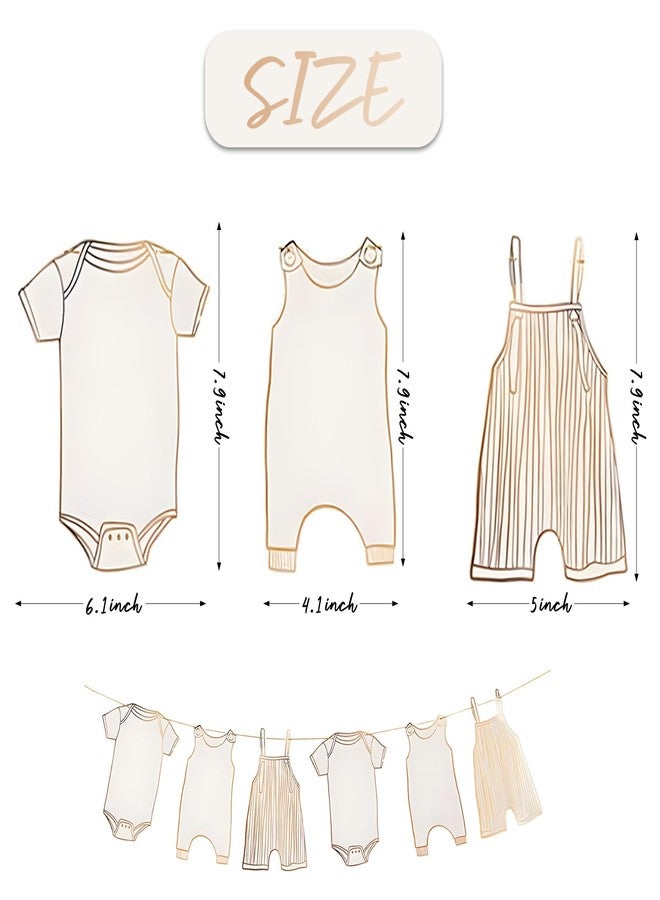 ELEFOCUS Neutral Baby Shower Bunting - 12Pcs Banner for New Baby Party Decor (Gold) - Image 2