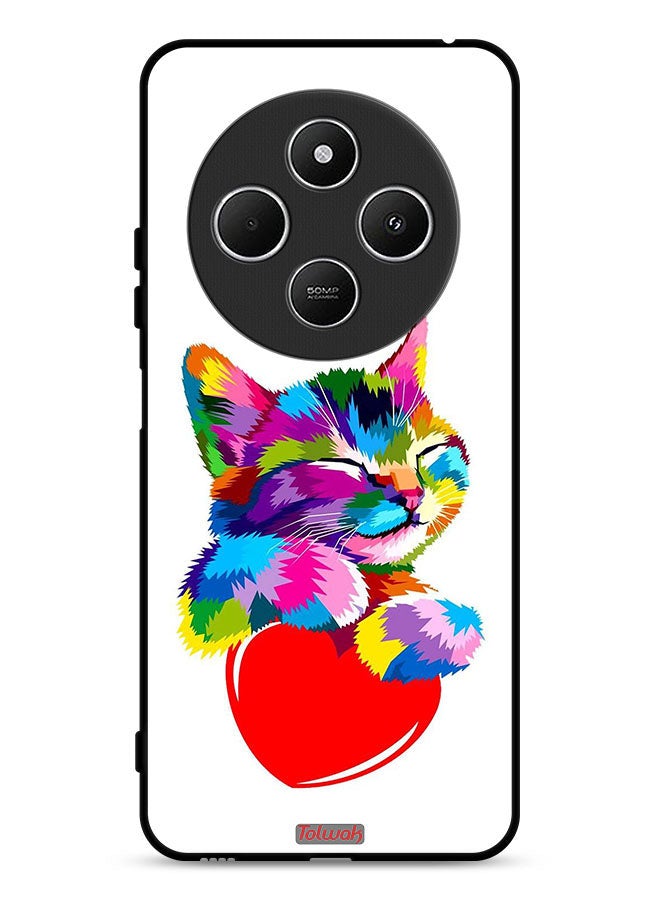 Tolwak Xiaomi Redmi 14R 5G Protective Case Cover Colourful Kitten - Image 1
