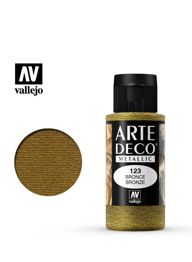 فاليجو طلاء أكريليك برونزي آرت ديكو ١٢٣، ٦٠ مل - جودة ممتازة للأعمال الفنية والحرفية والمشاريع المنزلية